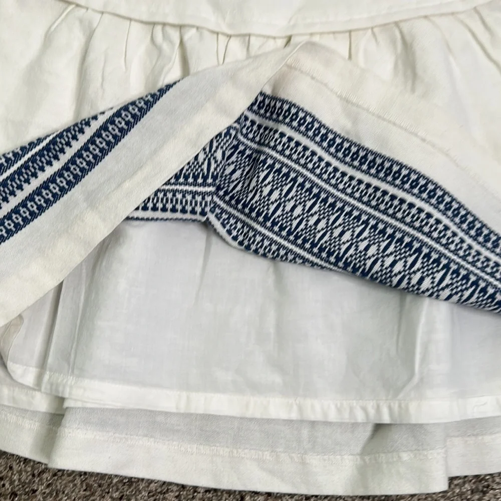 J crew cotton skyline in cabana jaguard mini skirt size 2